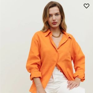 Reformation Will Oversized Linen Shirt